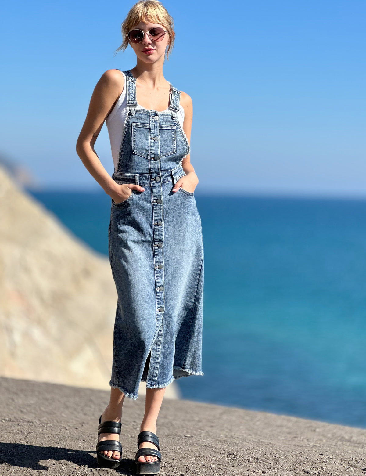 Denim Dress Overalls billytshop