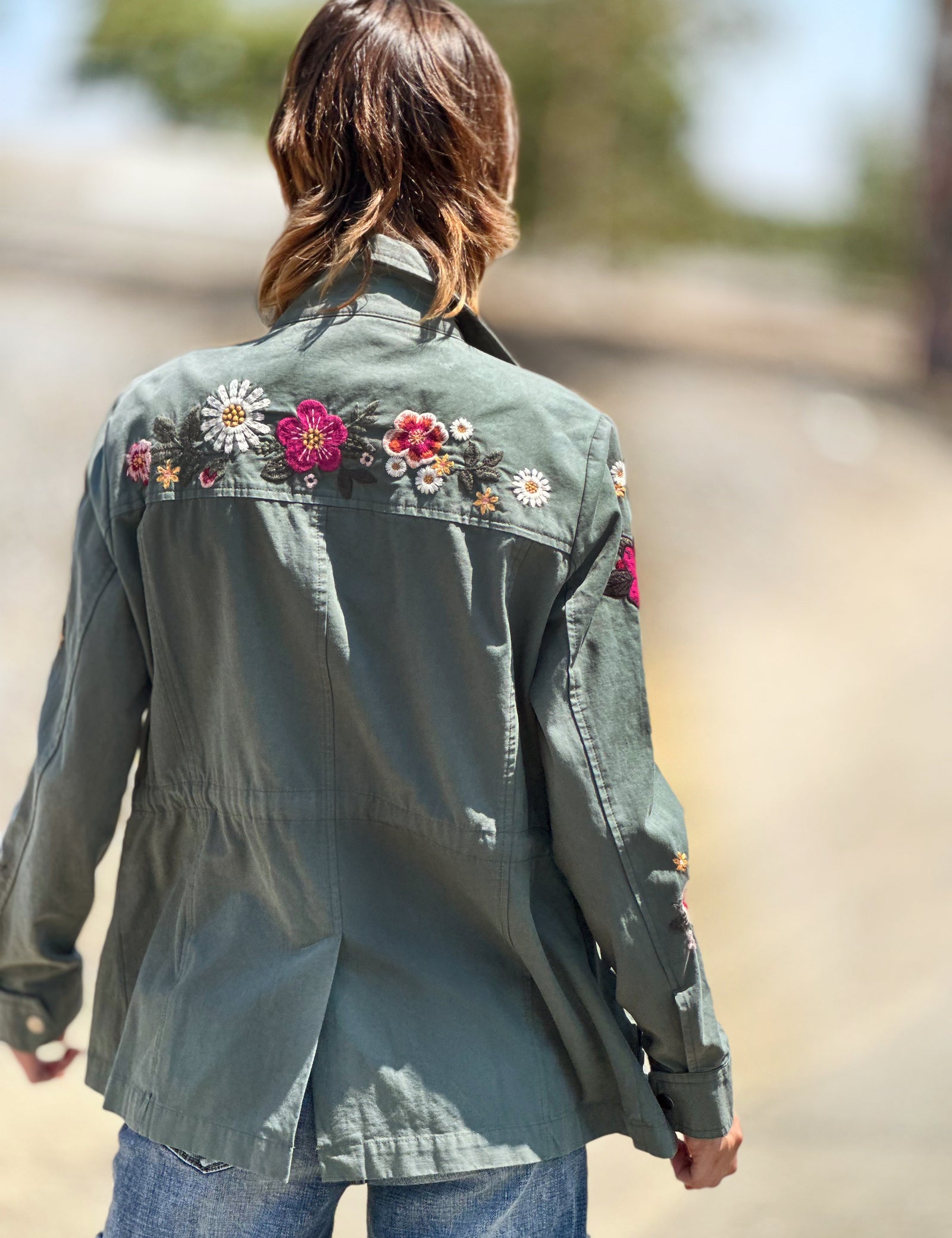 Women's Floral Utility Jacket with Pockets – Billy T – billytshop