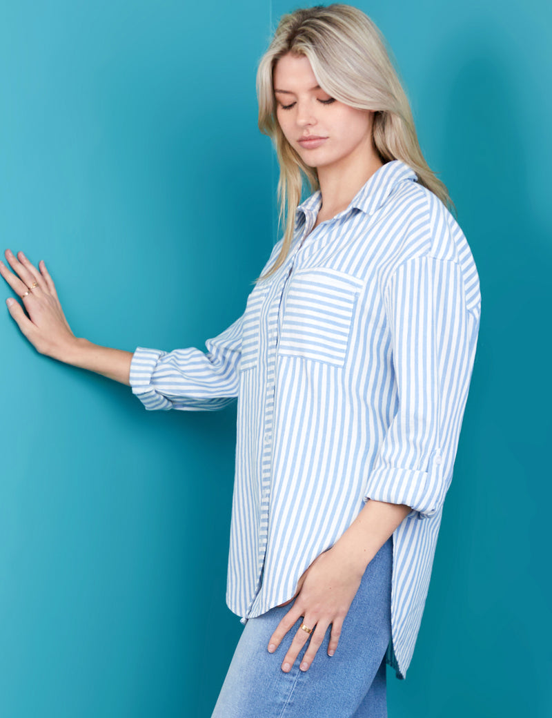 Women's Fashion Brand Oversized Striped Shirt