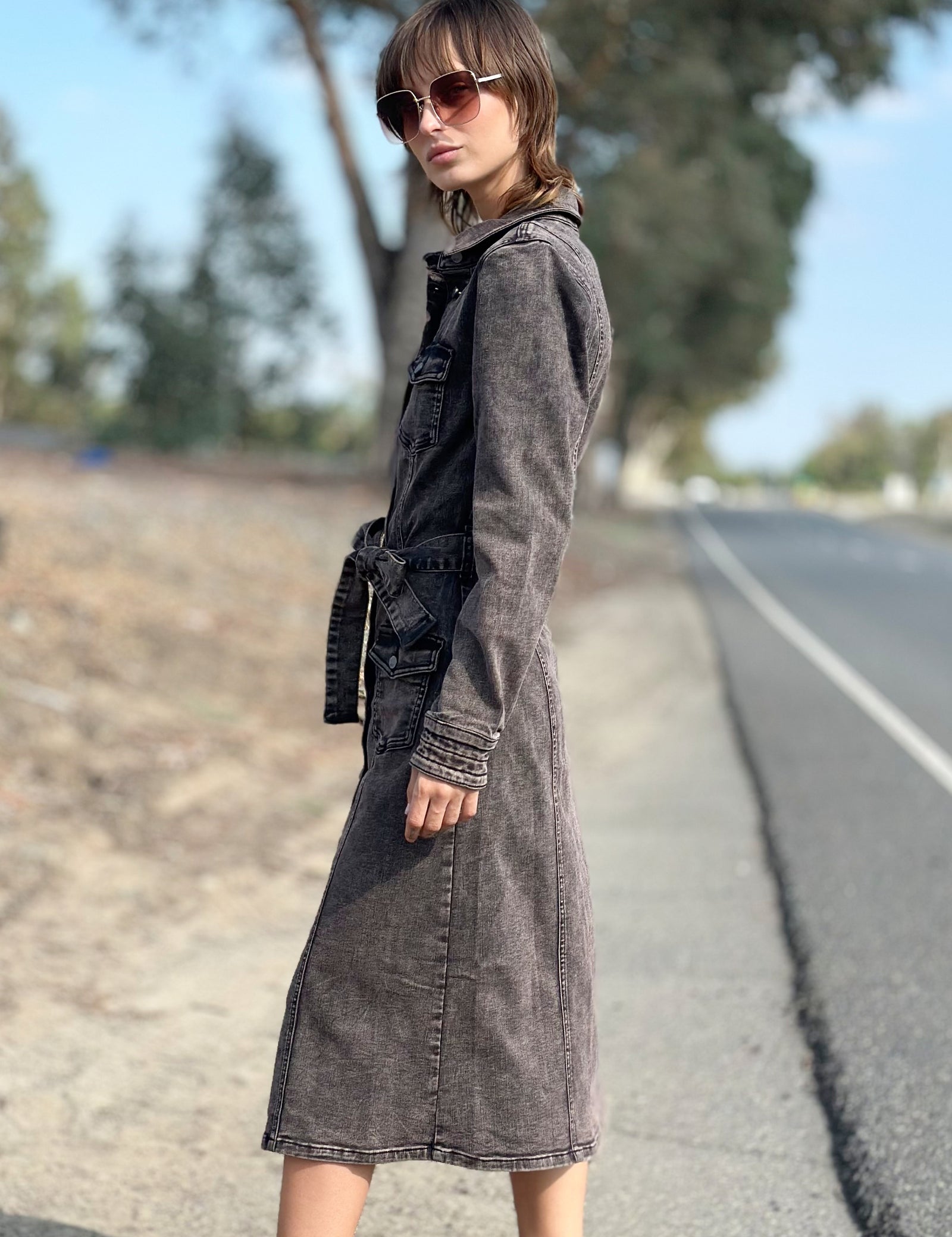 billy t denim dress Denim Embroidered Shirtdress/Duster by Billy T xlarge