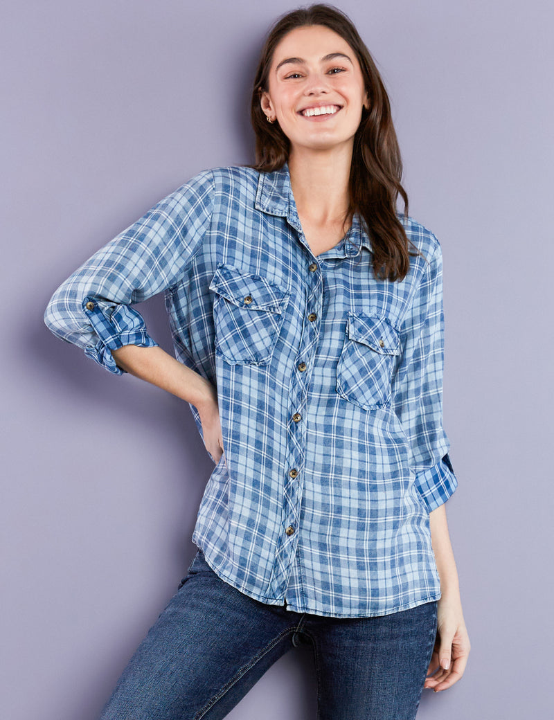 Women's Charlotte Soft Plaid Button Shirt Billy T billytshop Women's Charlotte Soft Plaid Button Shirt Billy T billytshop