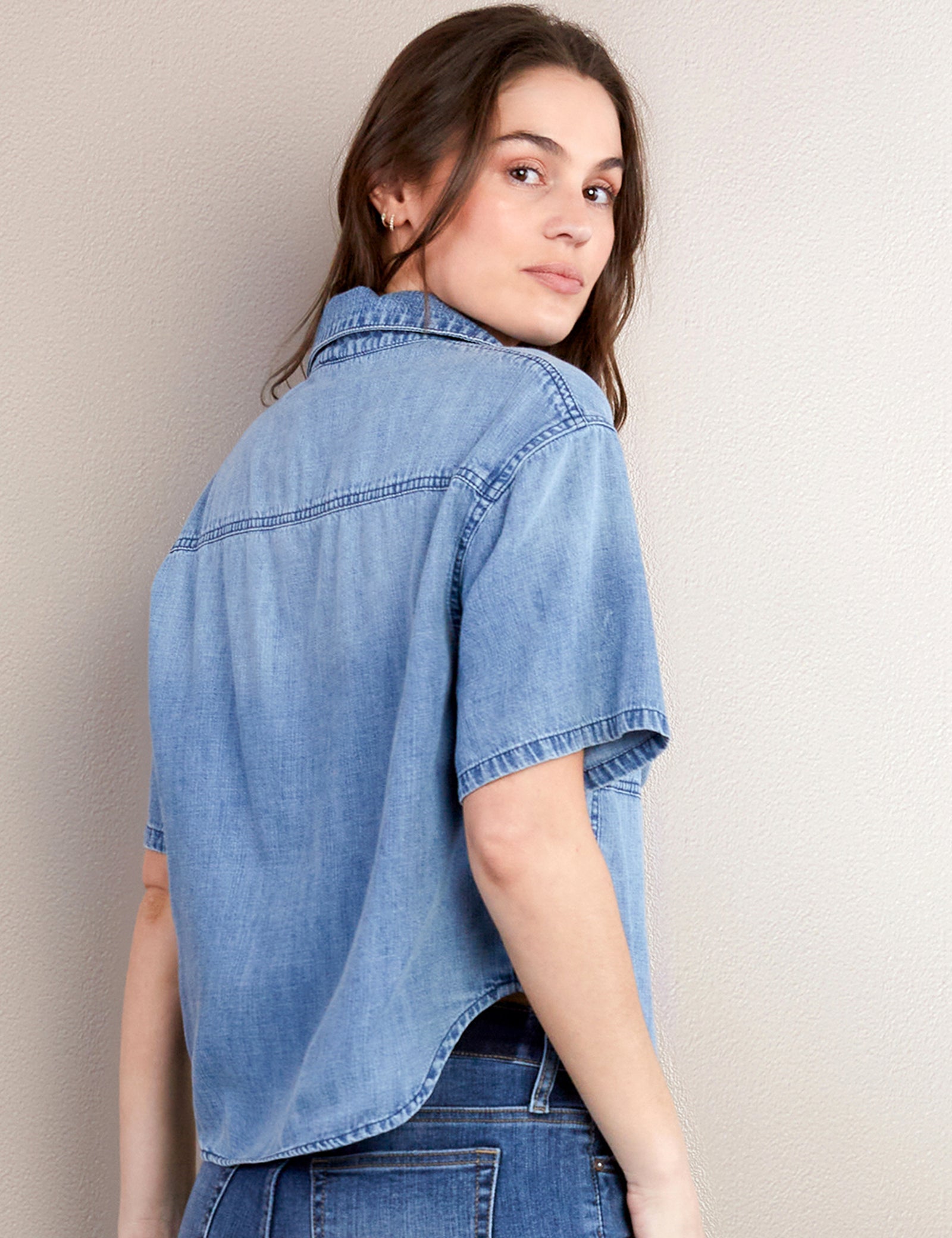 その他 salsation Round Neck T-Shirt Blue Denim salsation ラウンドネック Tシャツ ブルーデニムMサイズ 【公式通販】