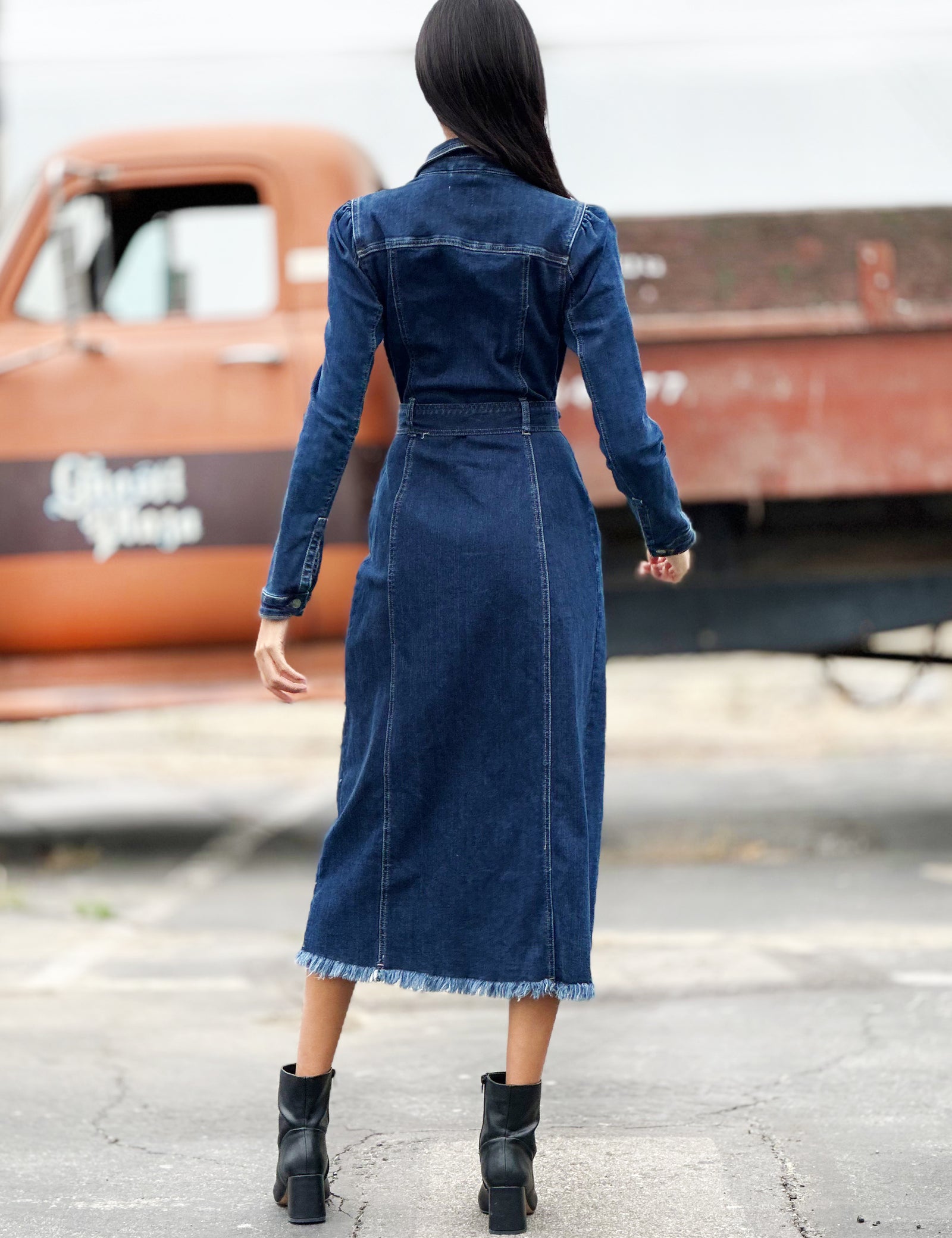 Women's Premium Denim Jacket Dress – Billy T – billytshop