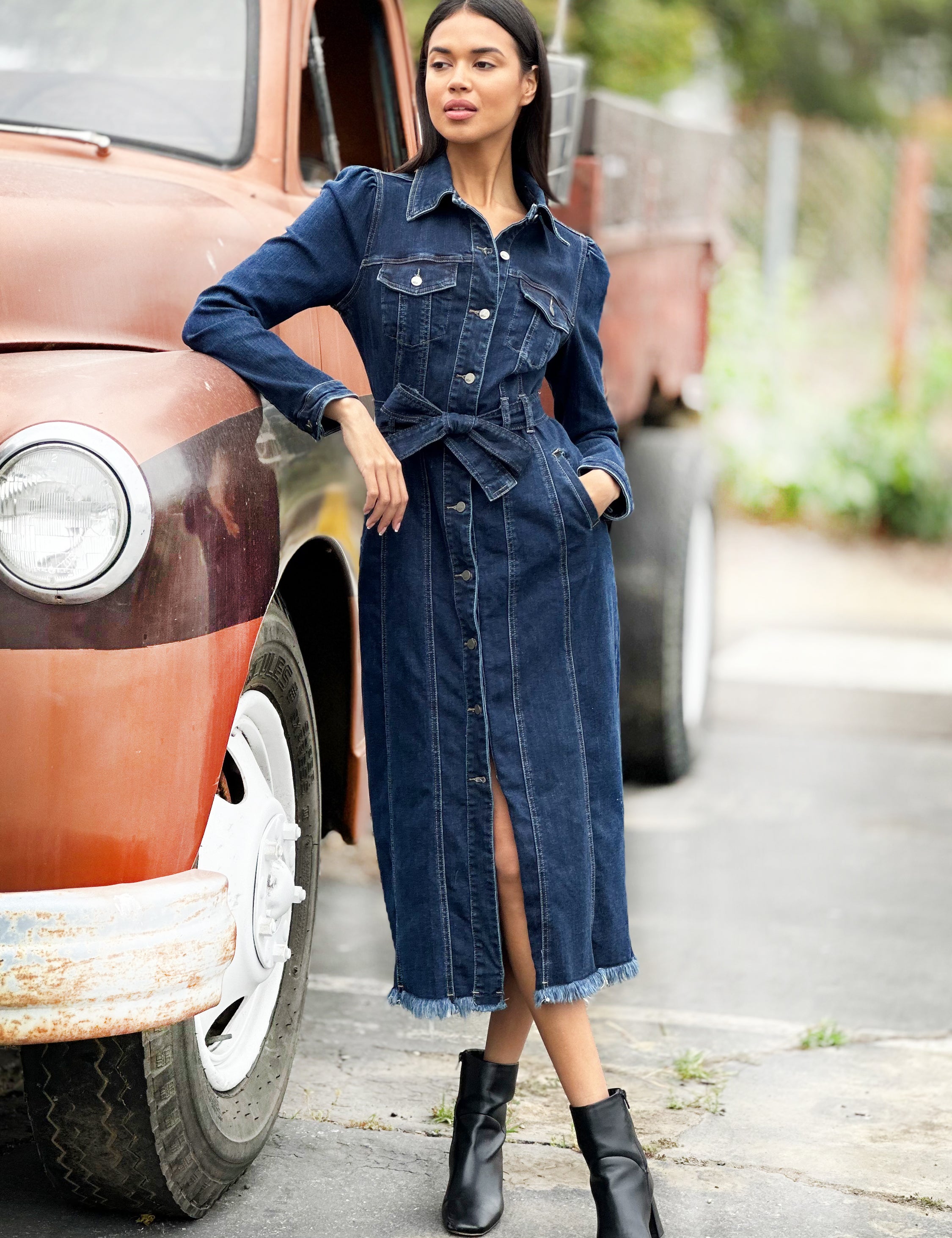 Women’s Premium Denim Jacket Dress – Billy T – billytshop