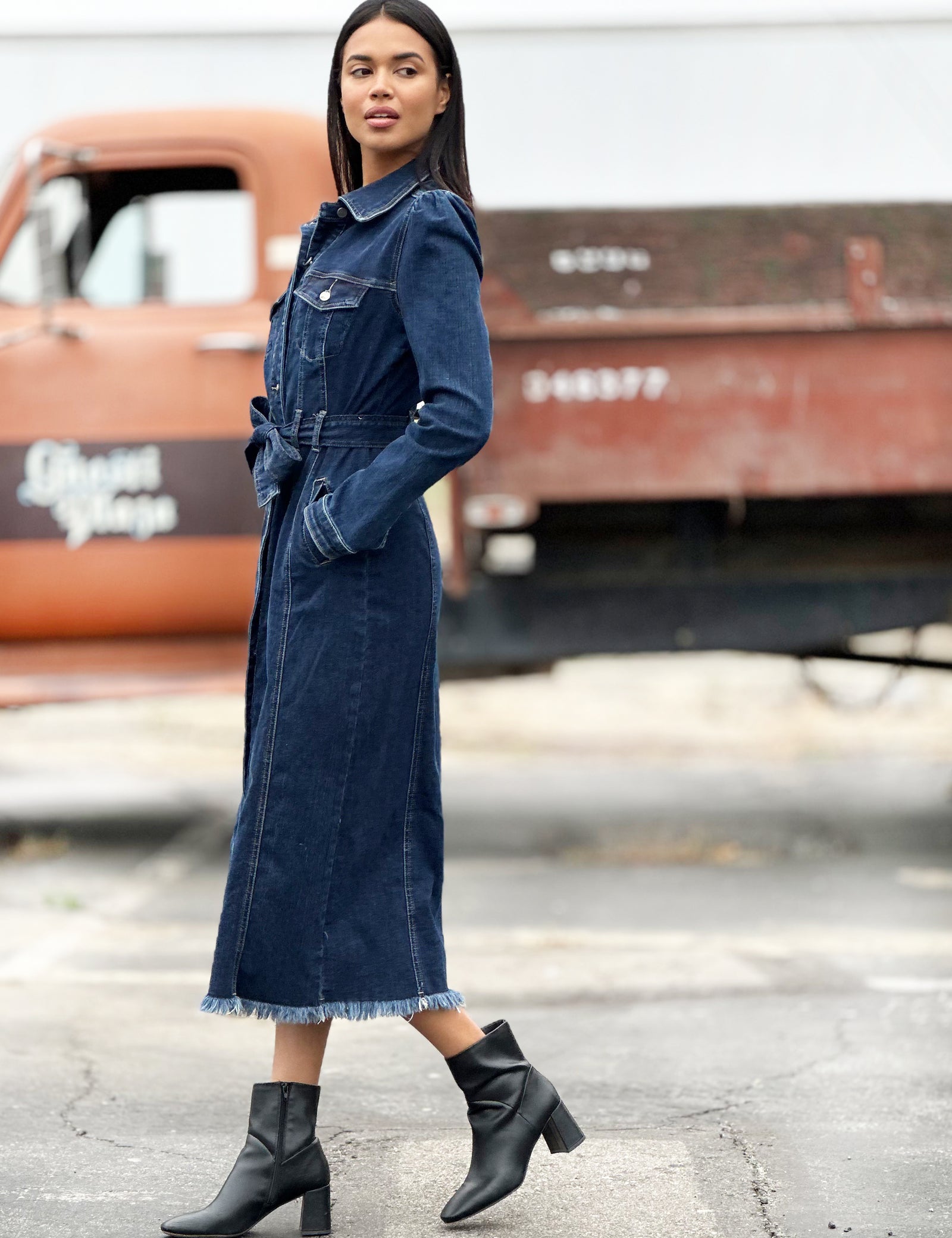 Women’s Denim Jacket Dress – Wash Lab Sea Blue / S