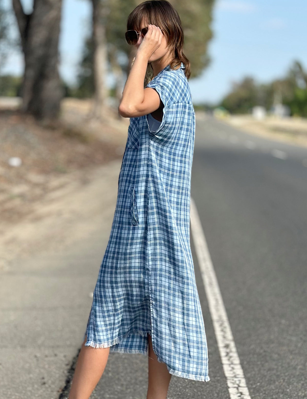 ワンピース Herlipto Anduze Belted Check Dress M Her lip to - 【新品】herlipto Anduze Belted Check Dress Mの