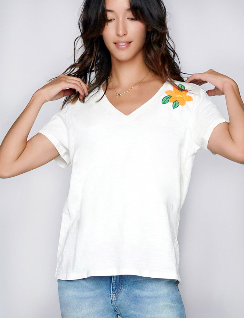 Embroidery Floral T