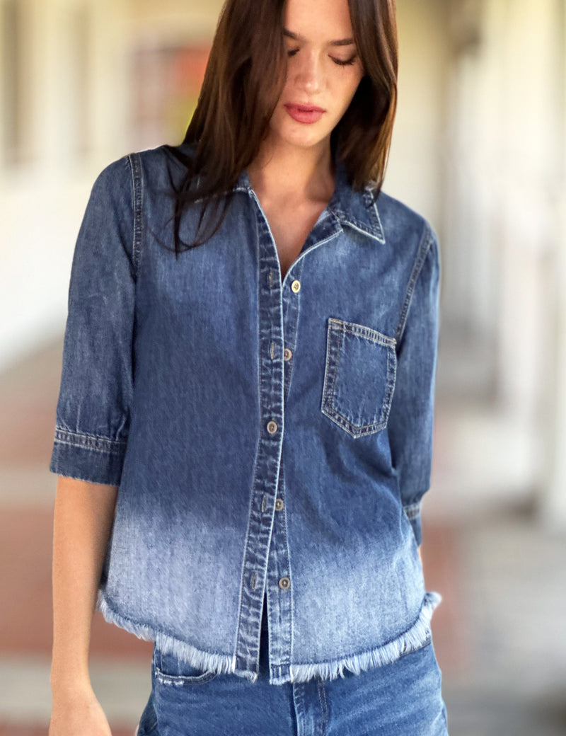 Everyday Denim Shirt Emily Blue Front View