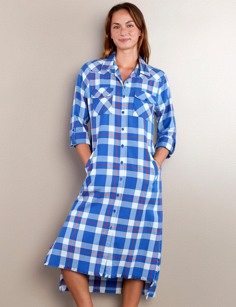 Festival Plaid Shirtdress