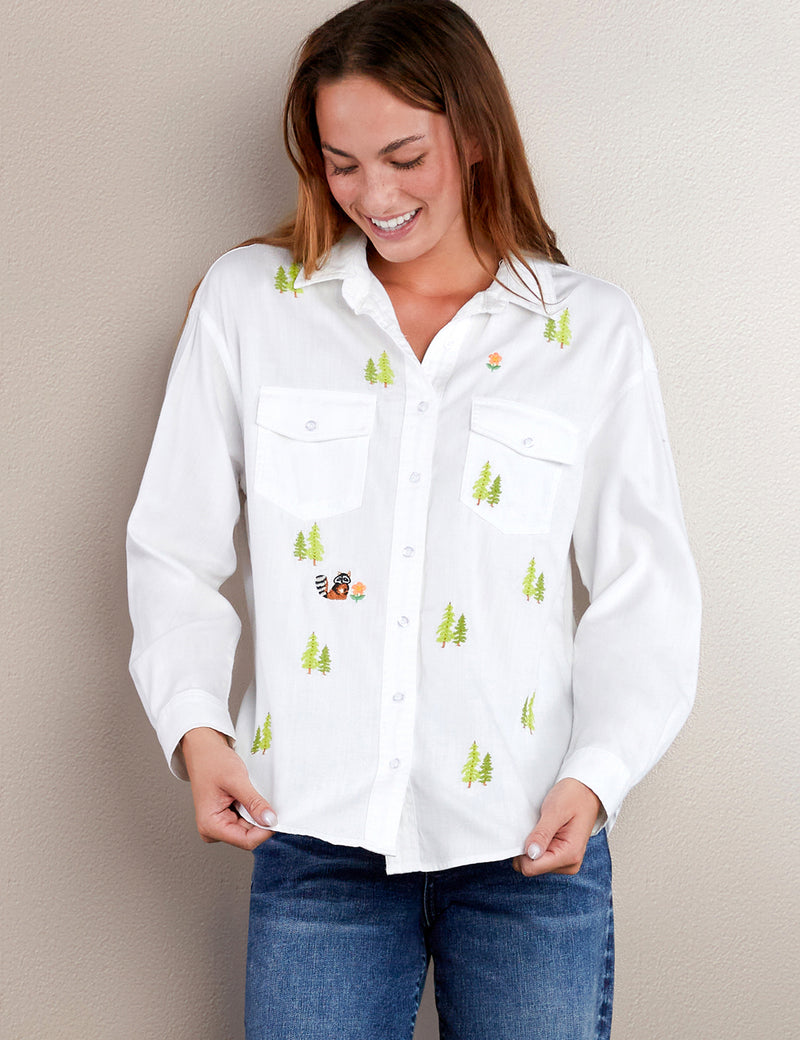 Forest Embroidered Shirt