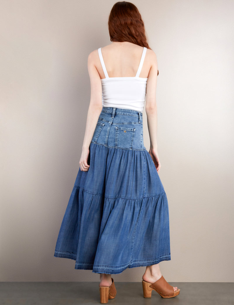 Fun Denim Maxi Skirt