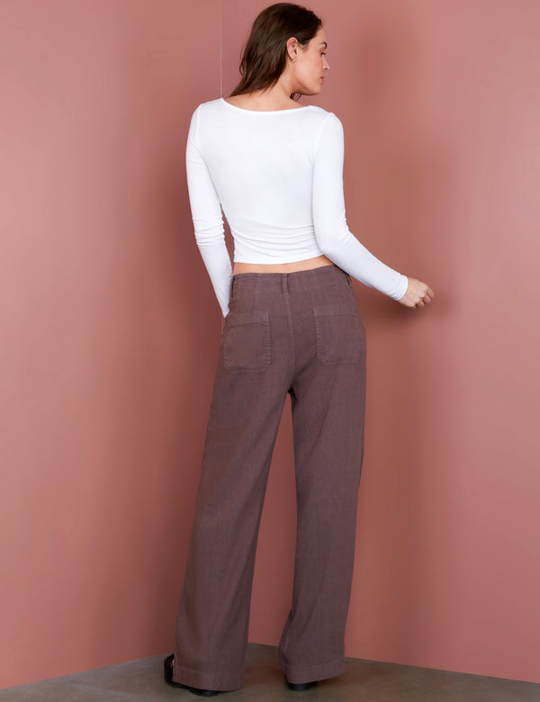 Women's Fashion Brand Brown Trouser Pants