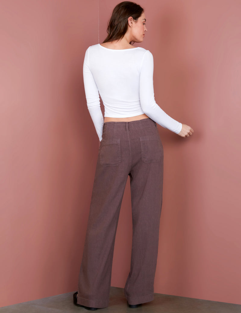 Women's Fashion Brand Brown Trouser Pants