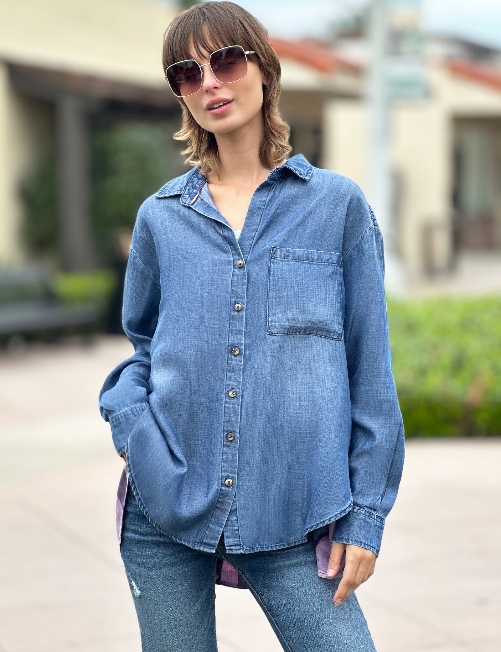 Women's Love You to Pieces Denim Shirt – Billy T – billytshop