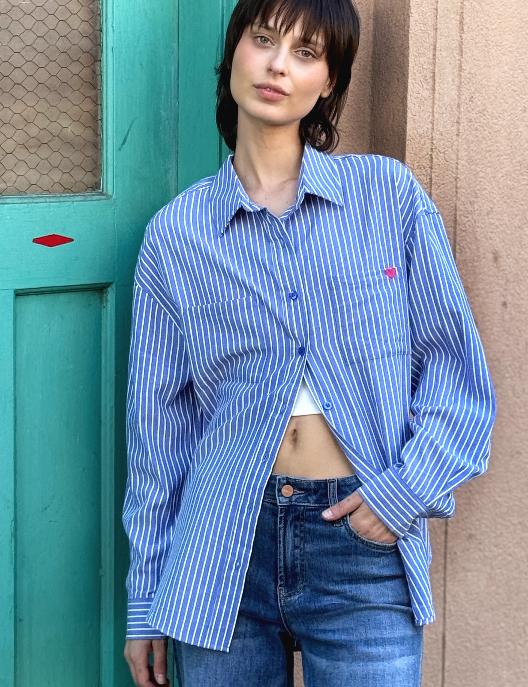 Women’s Maybe Tomorrow Embroidered Oversized Shirt – Billy T – billytshop