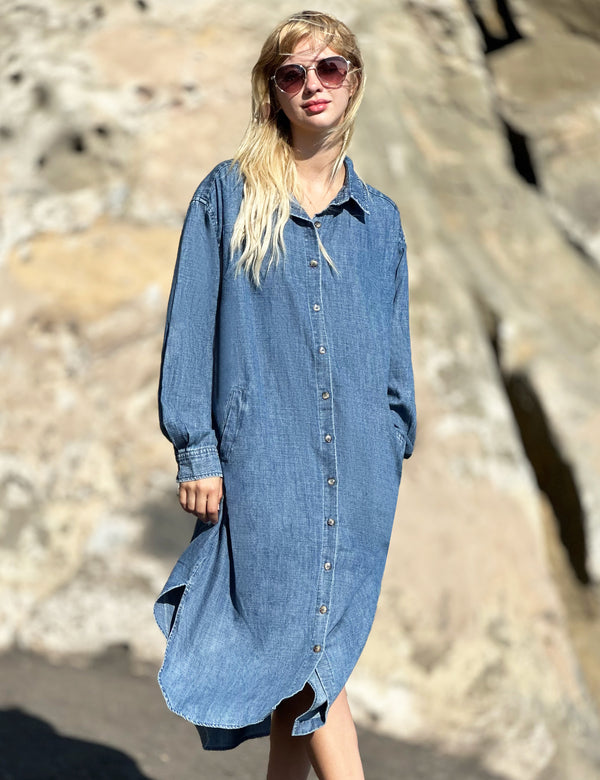 No Slouch Shirtdress Front View