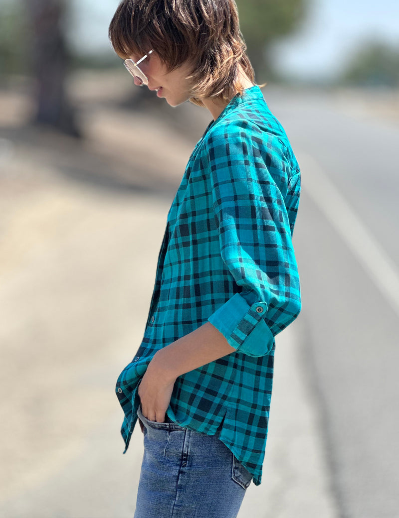 Poet Plaid Shirt Side View