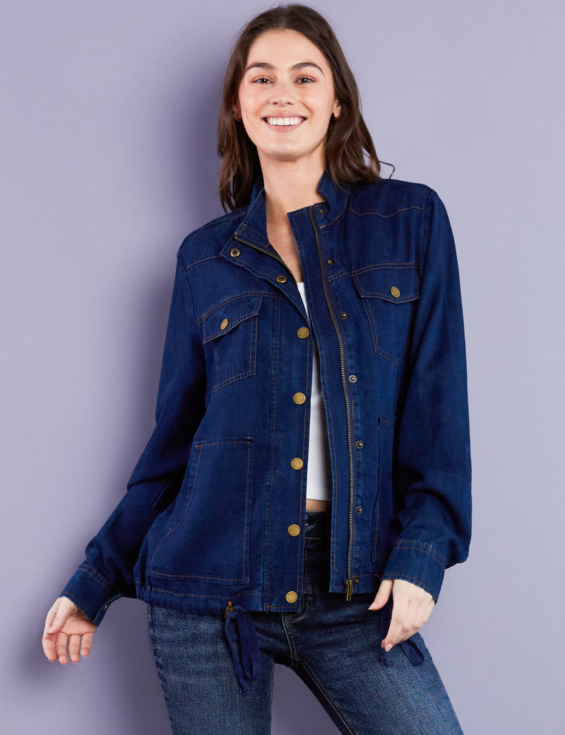 Women's Designer Raw Denim Jacket