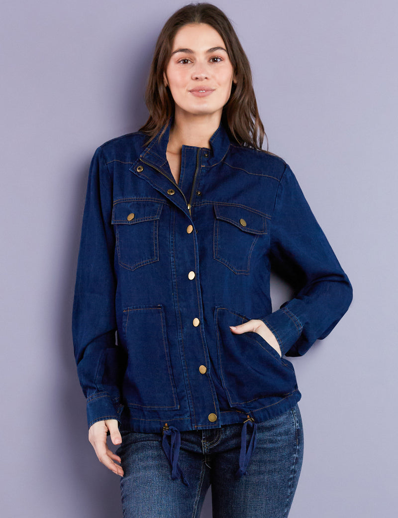 Women's Designer Raw Denim Jacket