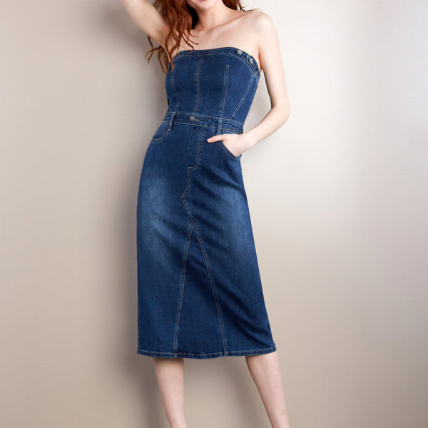 Retro-Denim-Corset-Dress-