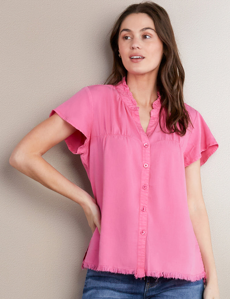 Women's Fashion Brand Rodeo Shirt in Pink Fire