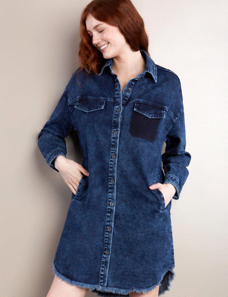 Short Denim Shirtdress