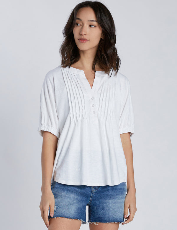 High-End Women's Fashion Brand Pleat Front Knit Top