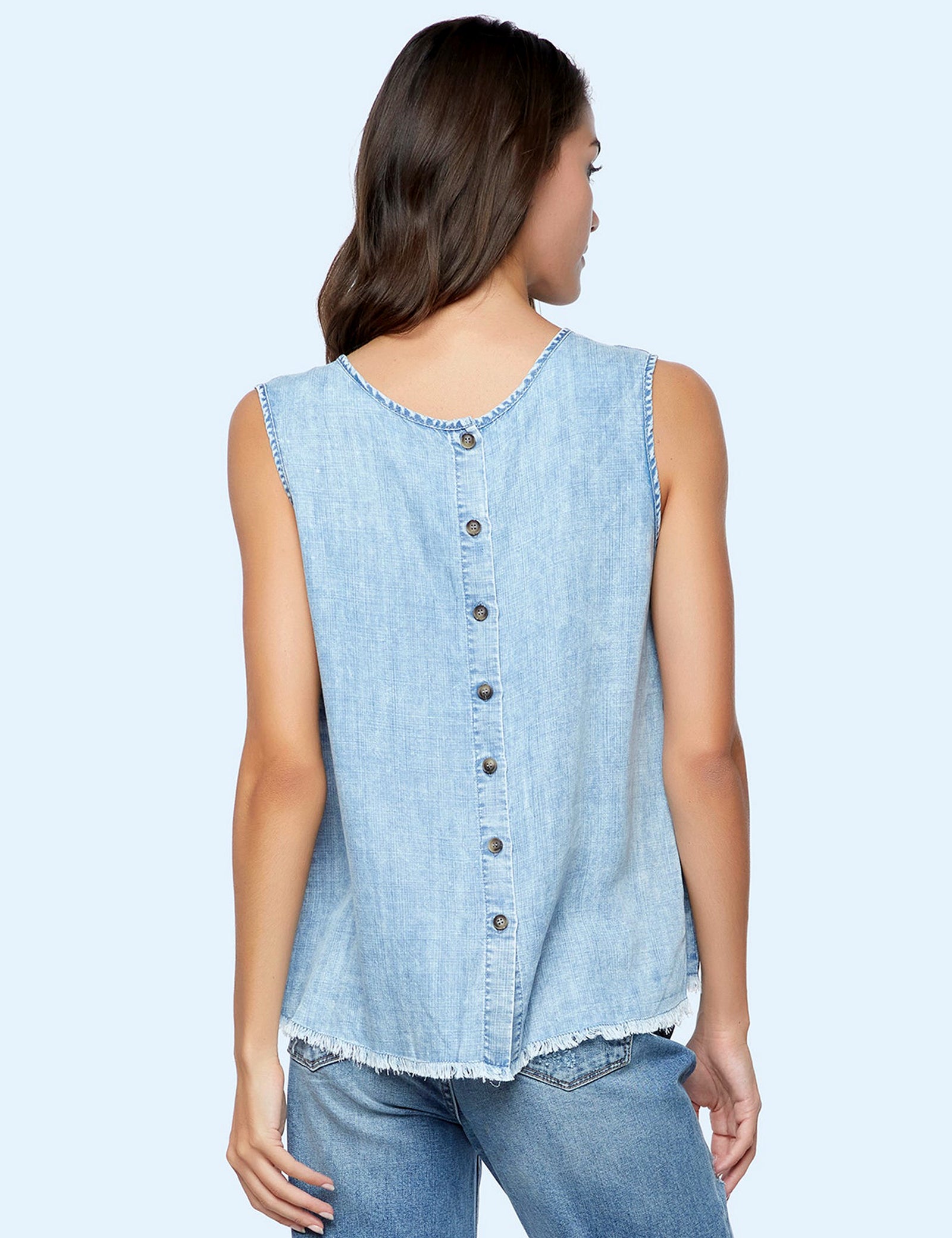 Brushed Denim Swing Top – billytshop