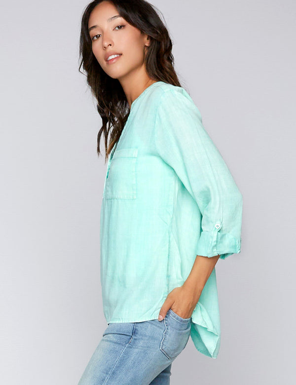 The Daily Shirt in Green Side View