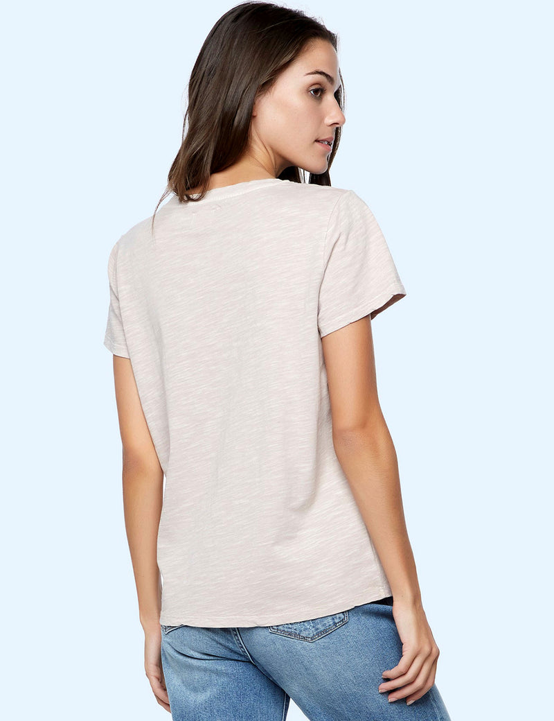 Women's Designer Cotton Slub V-Neck Tee