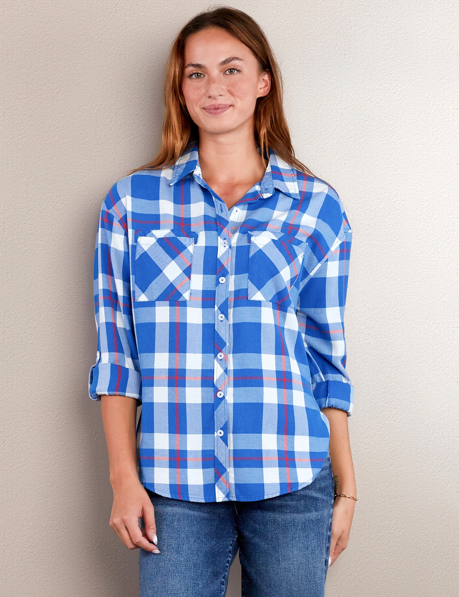 Women’s United Plaid Button Shirt – Billy T United Plaid / XS