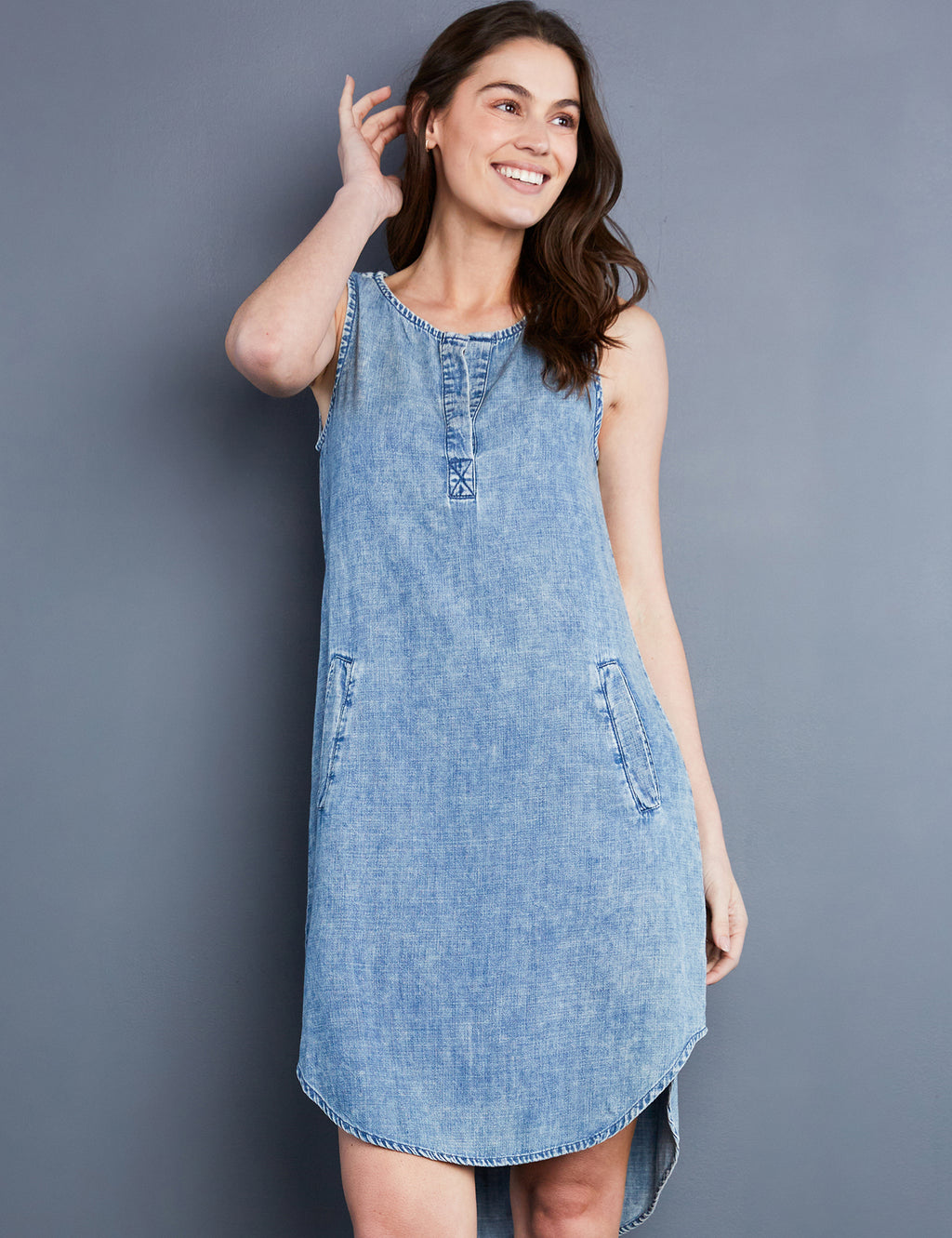 denim dress tank Women's with Pocket – Billy T – billytshop style_id_1L78702W Mardi Gras Harlequin Sparkle length back zipper adds Extra small, Small, Medium, Large:Large