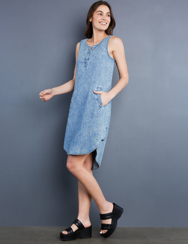 Women's Designer Denim Tank Dress