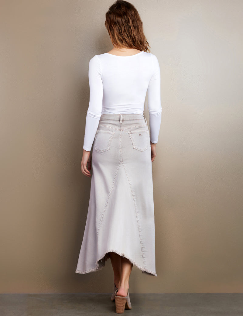 Selma Pieced Denim Maxi Skirt
