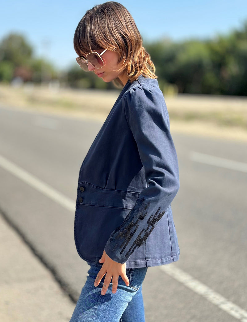 Night Light Denim Blazer