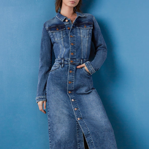 billy t denim dress Womens Denim Tank Dress with Pocket Billy T Vintage Denim / XS