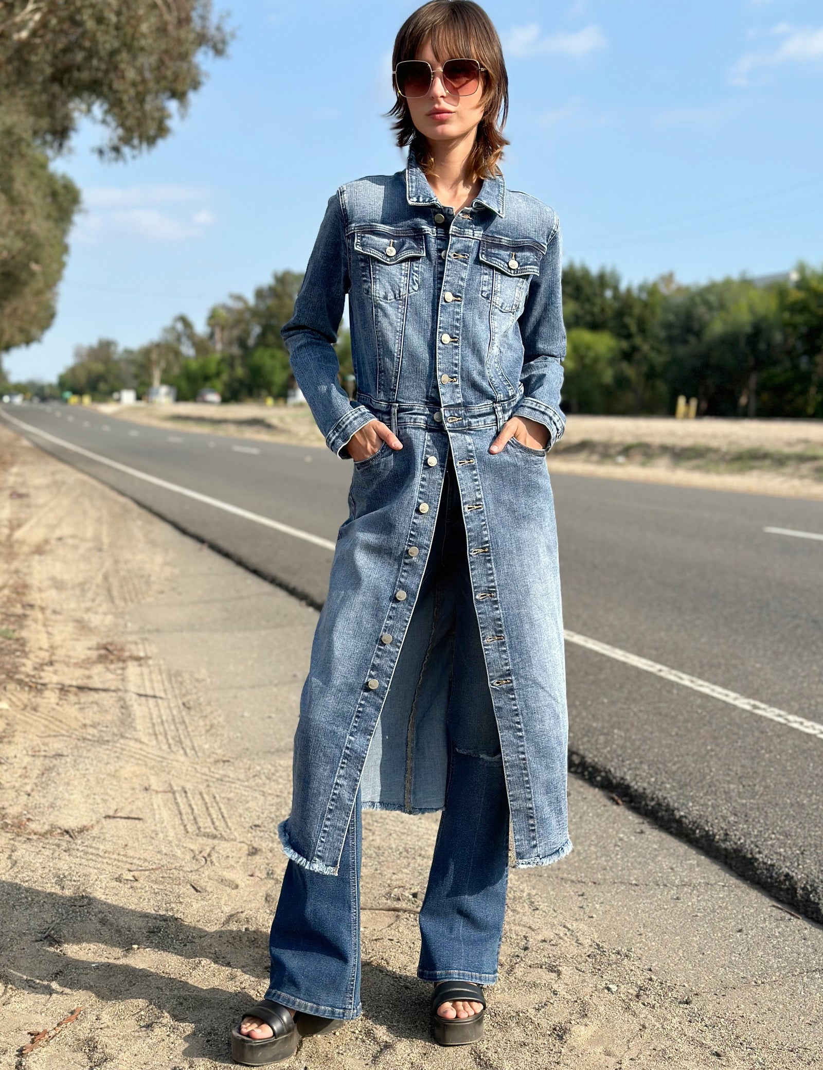 Piece Dyed Denim Dress
