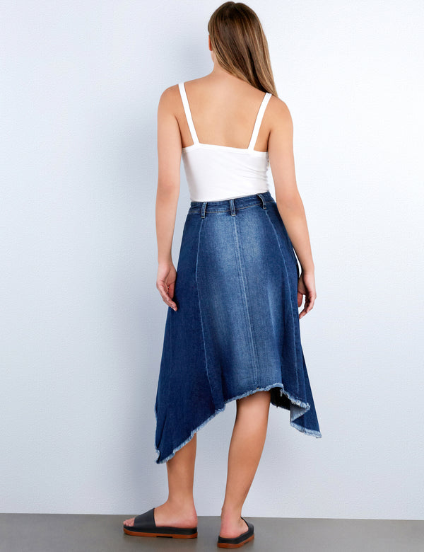 Shark Bite Denim Skirt