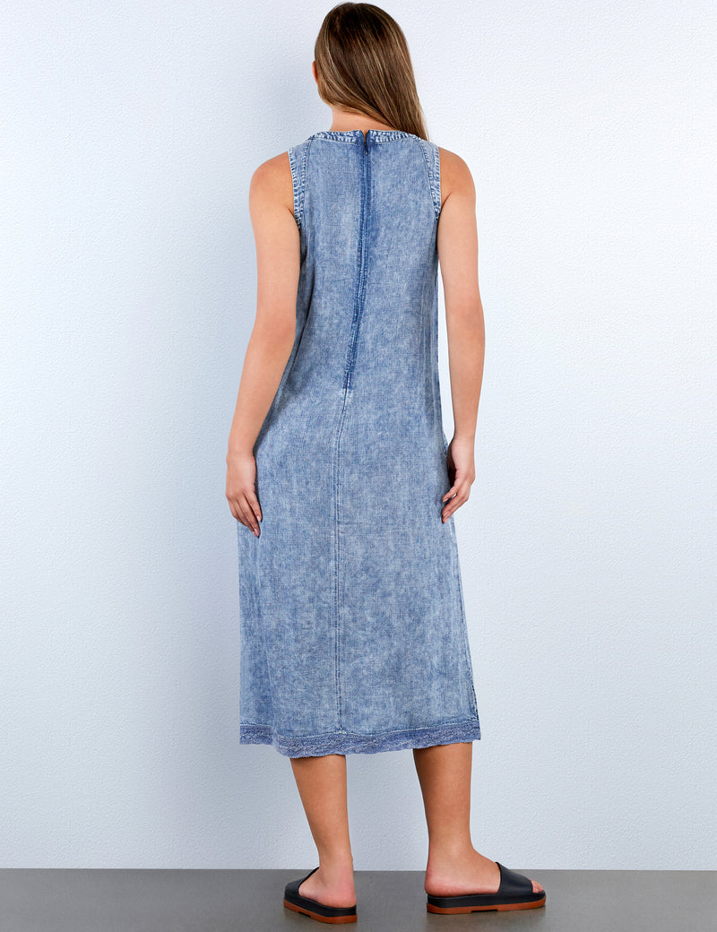 Soft Denim Tank Midi Dress