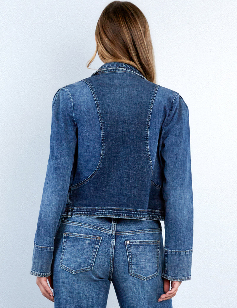 Short Riding Denim Jacket