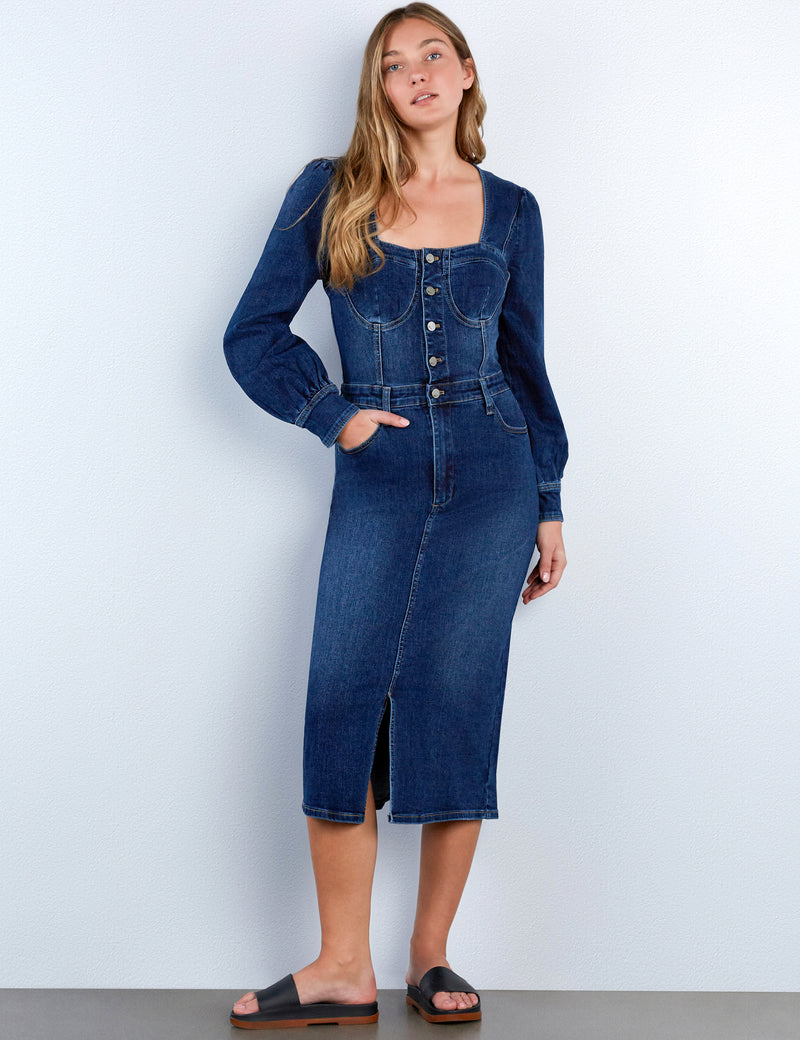 denim night dress Vestido Maxi de Mezclilla Life In - Mezclilla