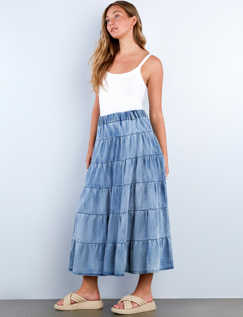 Multi-Tiered Maxi Skirt