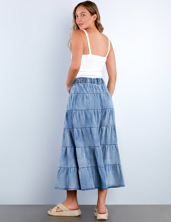 Multi-Tiered Maxi Skirt