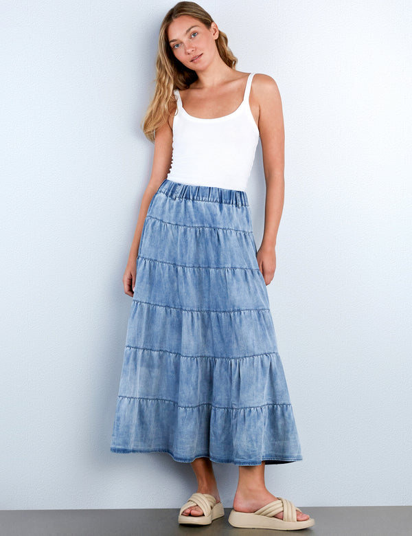 Multi-Tiered Maxi Skirt