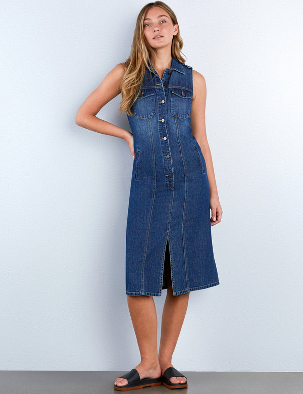 Camp Denim Maxi Shirtdress