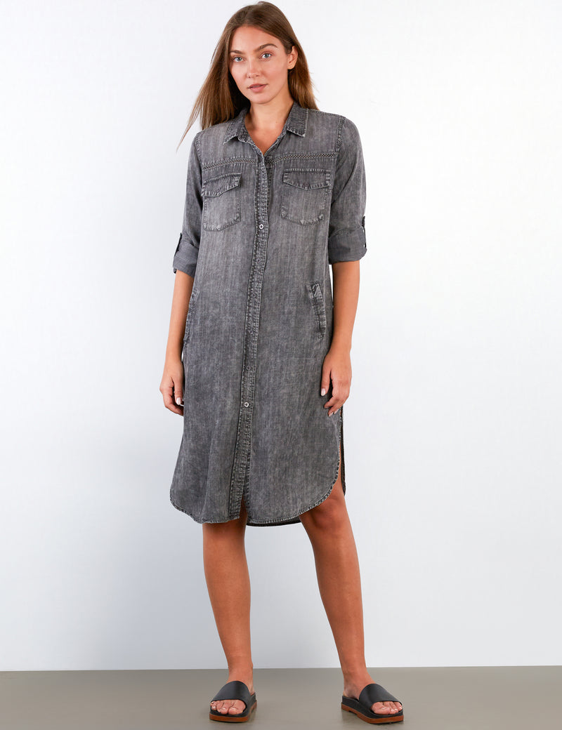 Women's Fashion Ideal Grey BT Shirtdress