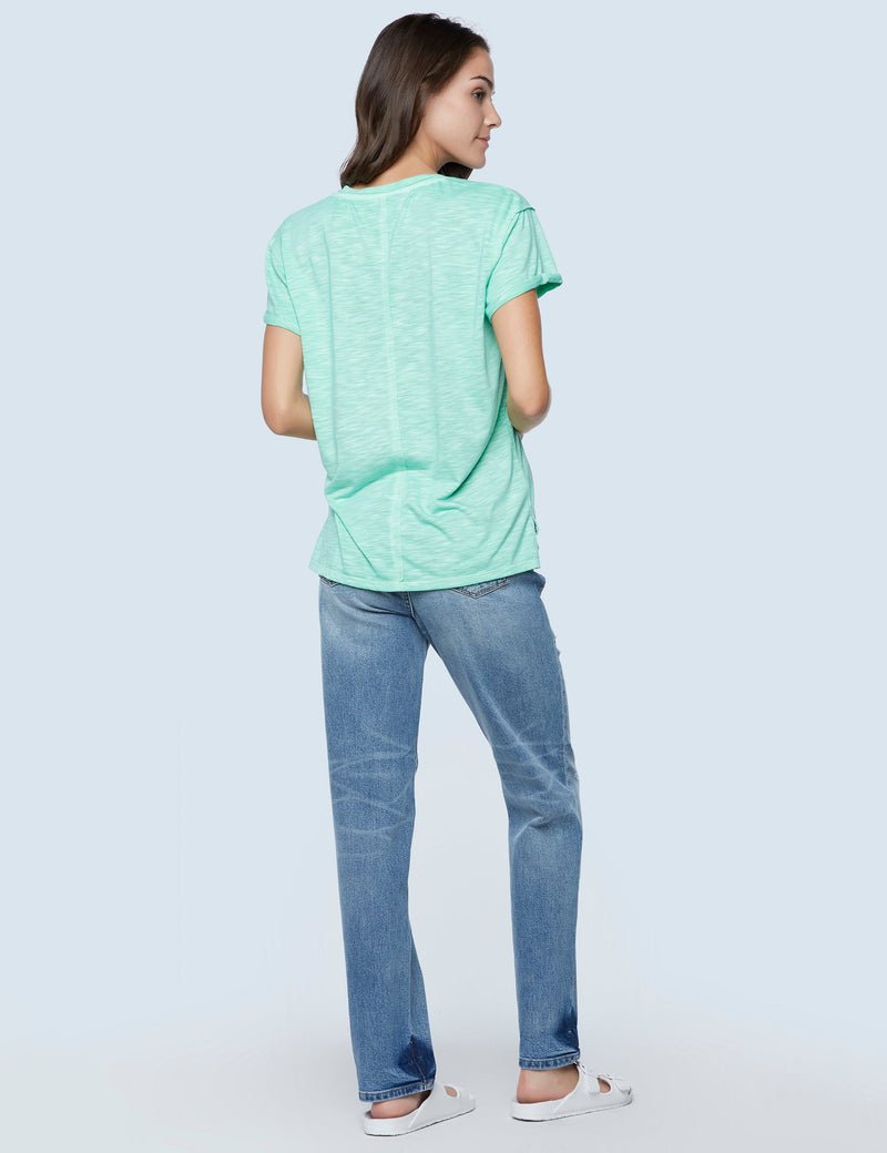 BT Classic V-Neck Tee Green Back View