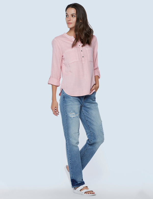 Effortless Popover Shirt Flirt Side View