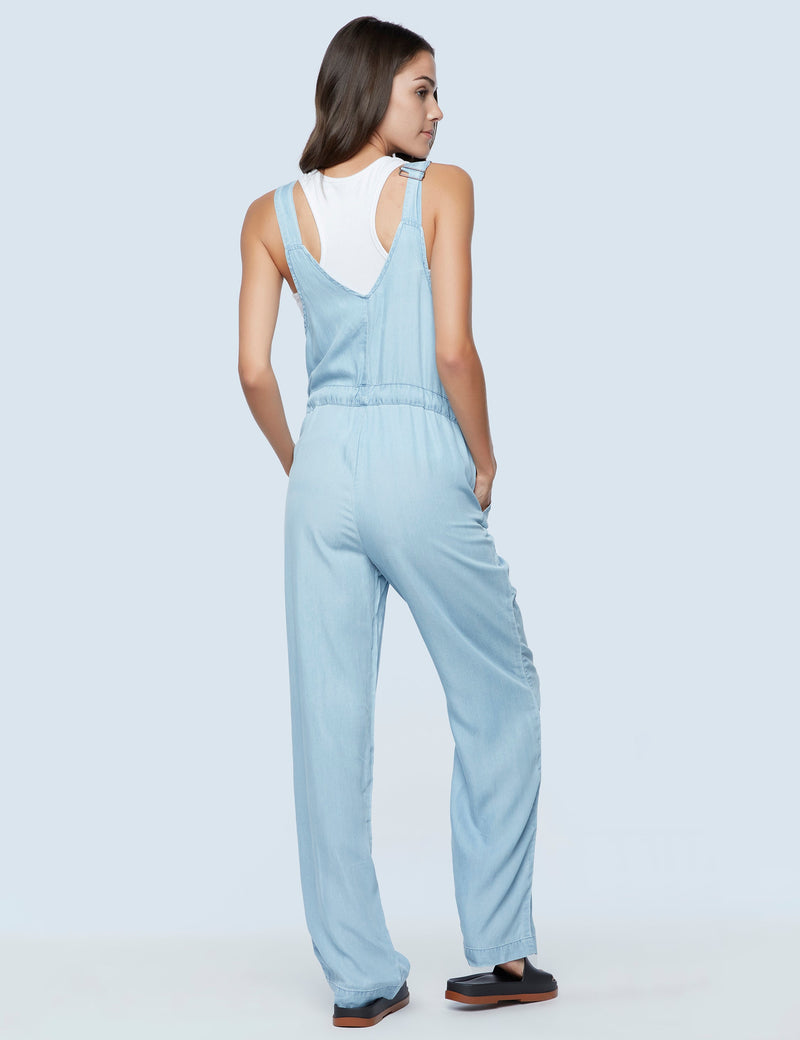 Everyday Overalls Light Blue Back View