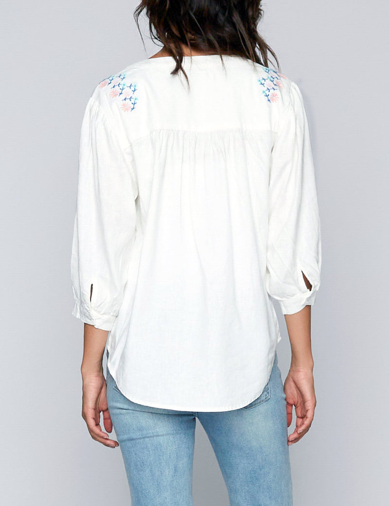 Hampton Embroidered Button Up Shirt Back View